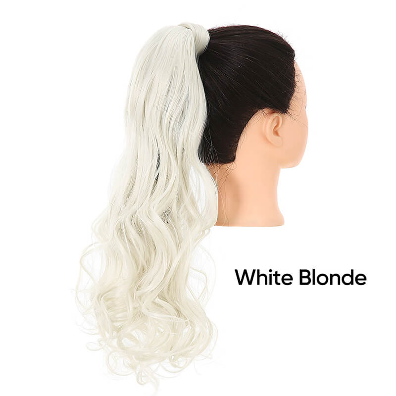 17 colors wigs hair extensions strapped ponytail long curly hair 50cm