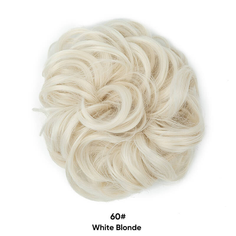 Curly hair buns wigs ball head wigs elastic hair buns flower