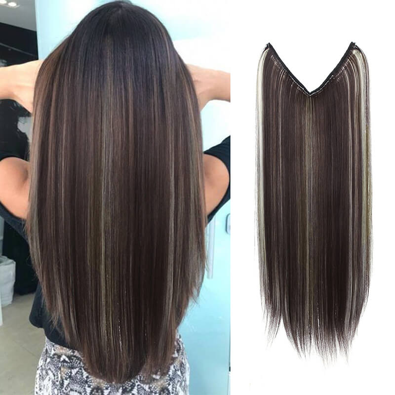 Long straight hair extensions women wigs natural wig one-piece