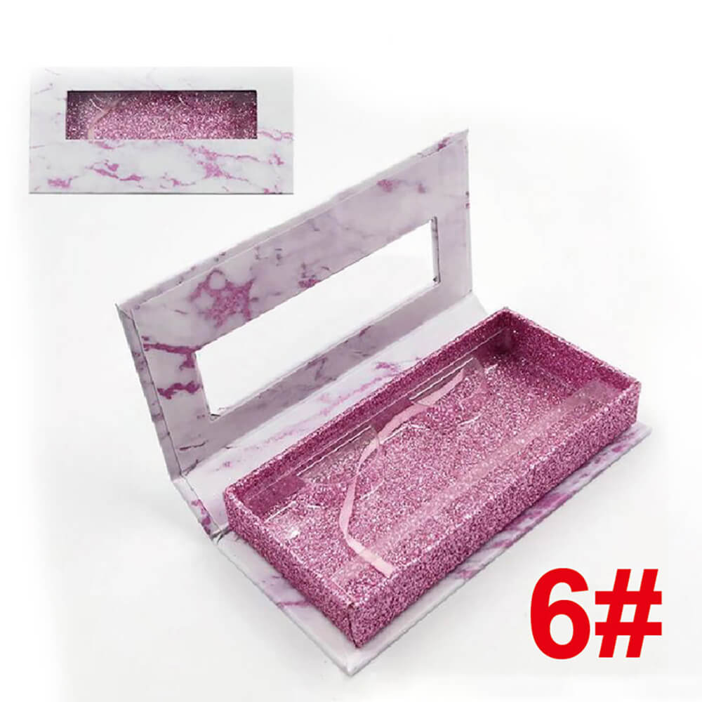 21 color eyelash box empty packaging rectangular window lid box