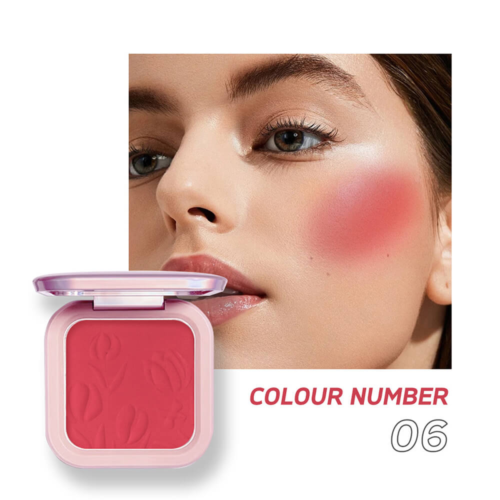 9 color blush palette cheek brighten powder high pigmented waterproof