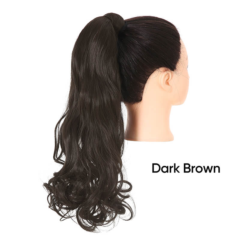17 colors wigs hair extensions strapped ponytail long curly hair 50cm