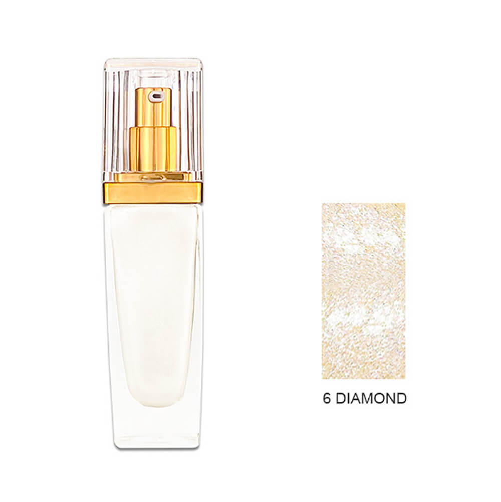 6 color liquid highlighter spray face body high pigmented long lasting