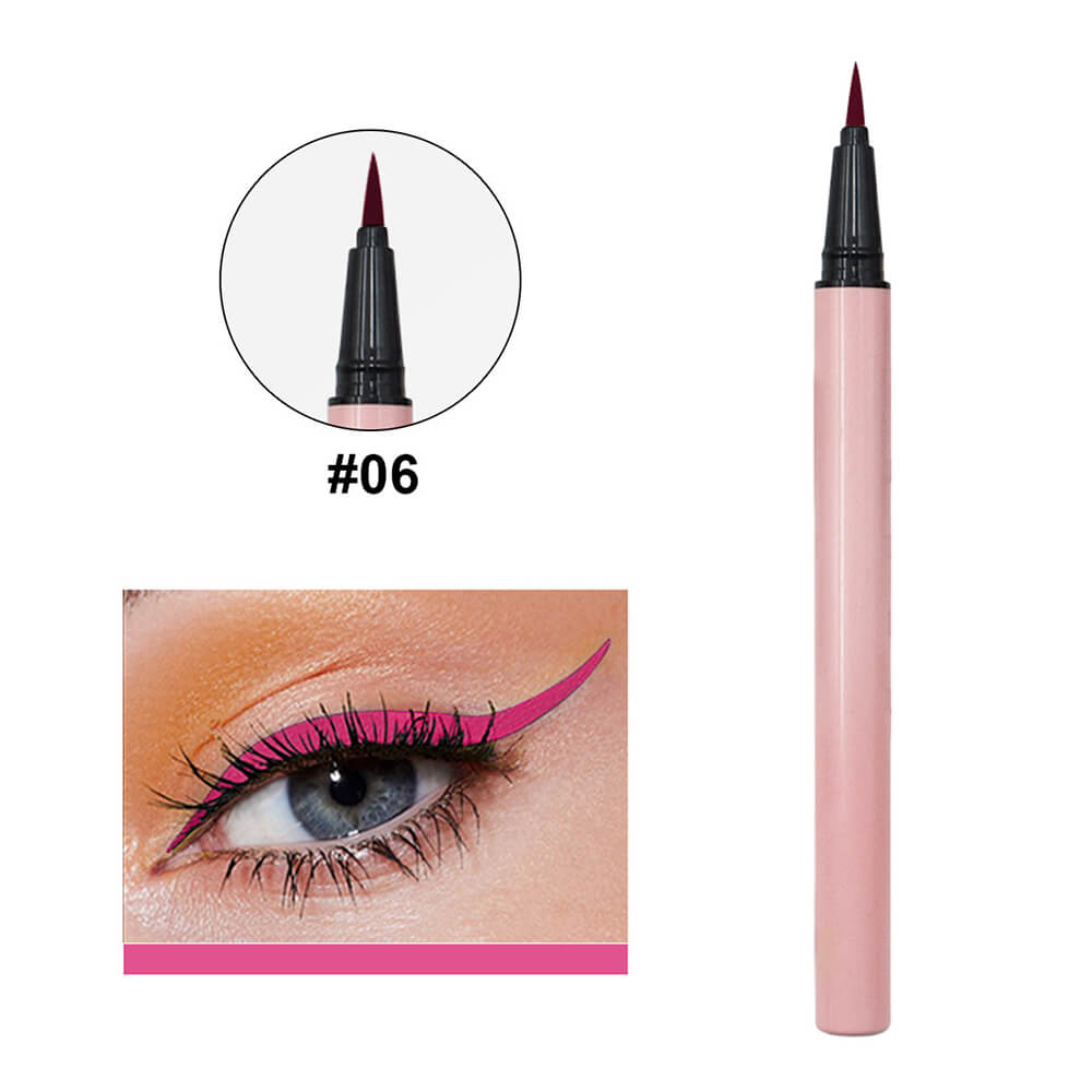 24 color pink liquid eyeliner pencil colorful waterproof long lasting