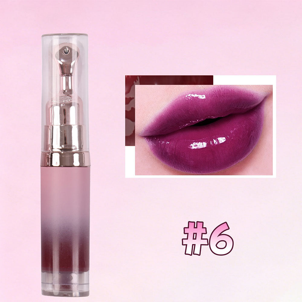 6-color Pressed Lip Gloss with Intensive Moisturizing Essence Hydrating Oil 8ml