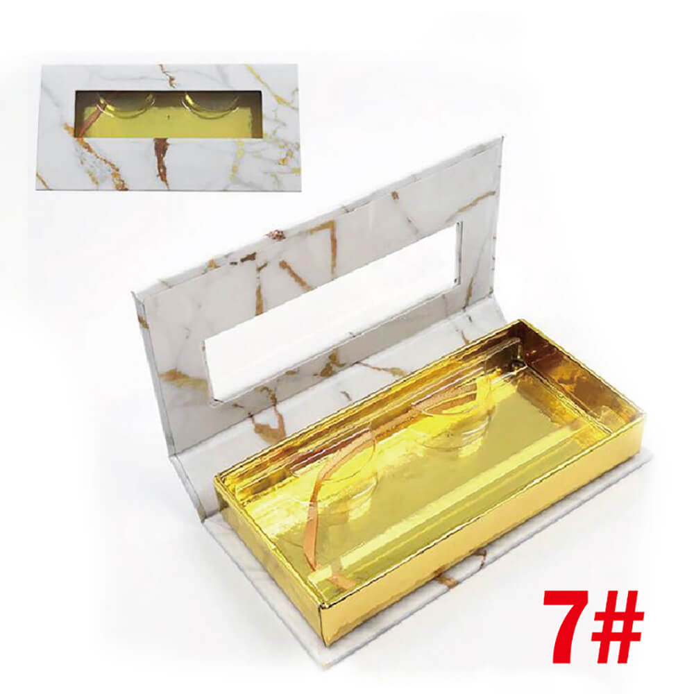 21 color eyelash box empty packaging rectangular window lid box