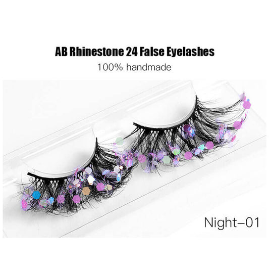 8D mink false eyelash luminous lash handmade fluffy curl