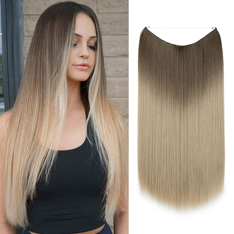 Hair extensions women wigs natural wig one-piece long straight hair