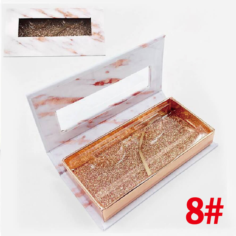 21 color eyelash box empty packaging rectangular window lid box