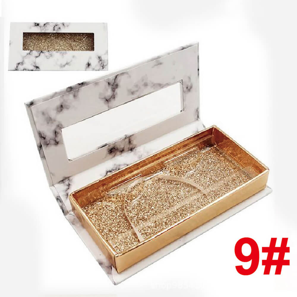21 color eyelash box empty packaging rectangular window lid box