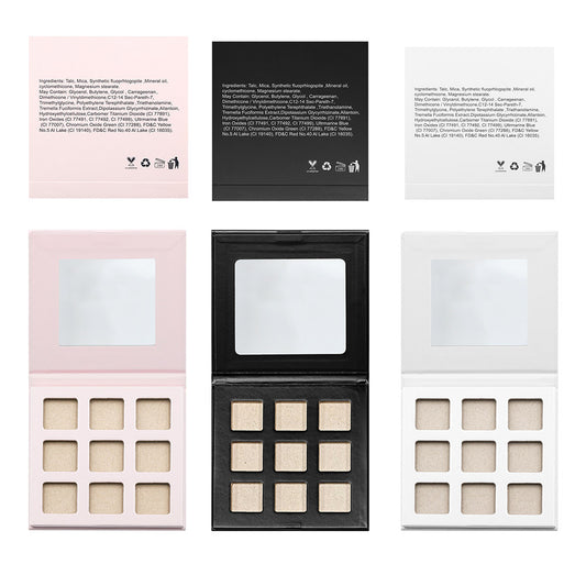 9 Color Diy Eyeshadow Palette Matte Shimmer 22mm High Pigmented Waterproof