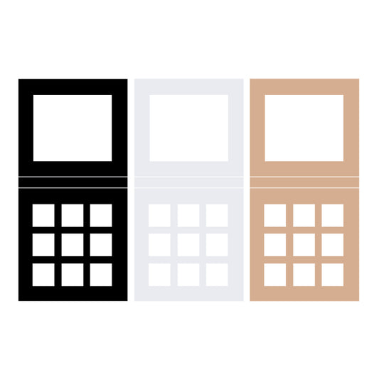 9 color DIY eyeshadow palette square color 22mm high pigmented waterproof