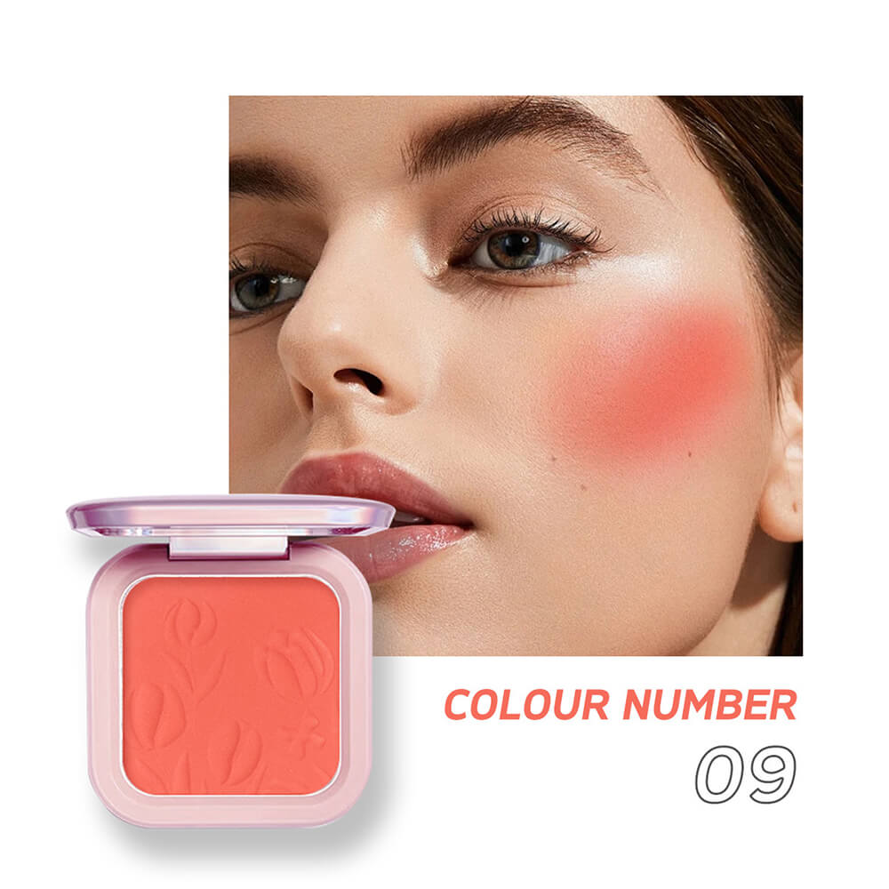 9 color blush palette cheek brighten powder high pigmented waterproof