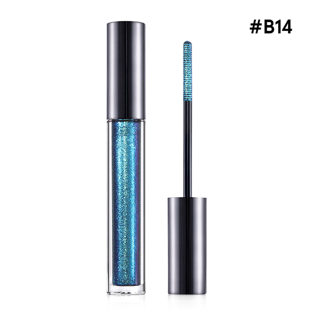 14-Color Chameleon Mascara Lengthen Waterproof Glitter Eyelash Long-Lasting