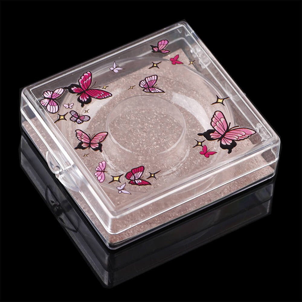12 color butterfly eyelash packaging box square new lash storage box