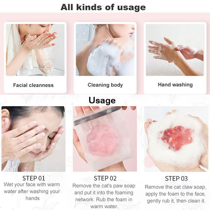 Facial cleansing soap plant essential oil cat claw amino acid handmade