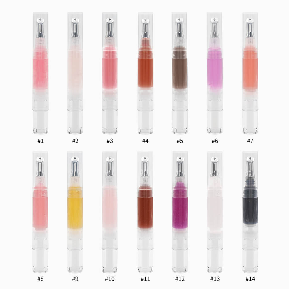 14 color lip oil magic color changing moisturizing vegan shimmer lip tint oil