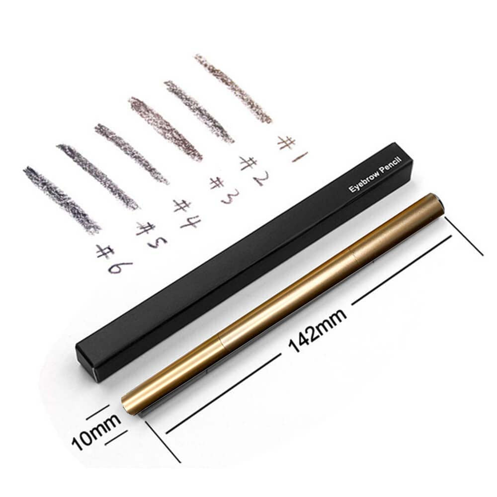 6 color eyebrow pencil waterproof high pigmented natural gold