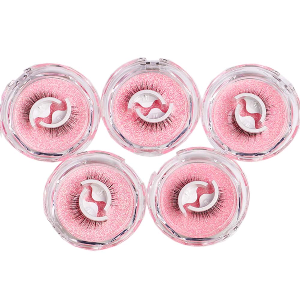 Mink eyelashes reusable self-adhesive slender natural