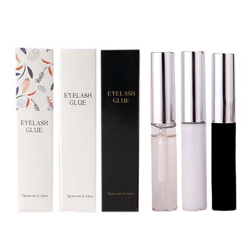 False eyelash glue Invisible lash glue fast dry waterproof silver bottle