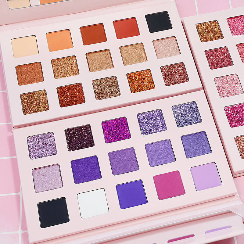 15 color pink eyeshadow palette matte pearlescent high pigmented