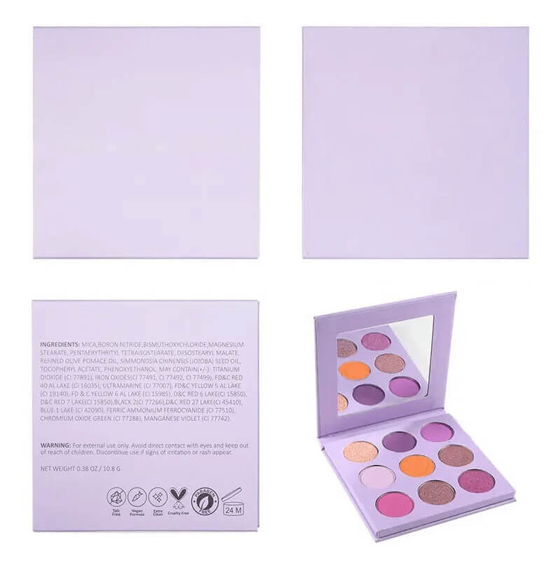 9 color eyeshadow palette vegan high pigmented long lasting