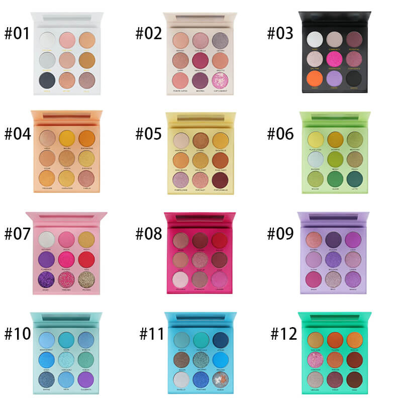 9 color eyeshadow palette vegan high pigmented long lasting