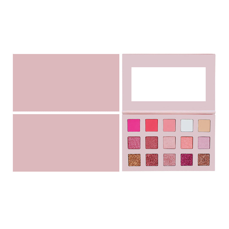 15 Color Pink Eyeshadow Palette Matte Pearlescent High Pigmented