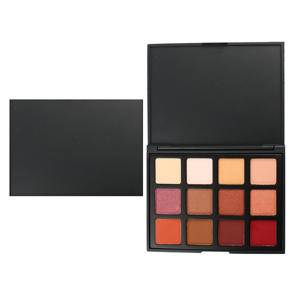 Paleta de sombras de ojos de 12 colores, tonos tierra oscuros
