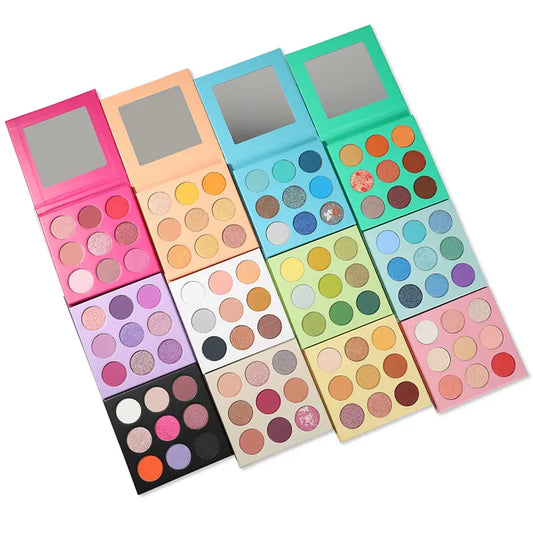 9 color matte eyeshadow palette high pigmented long lasting private label