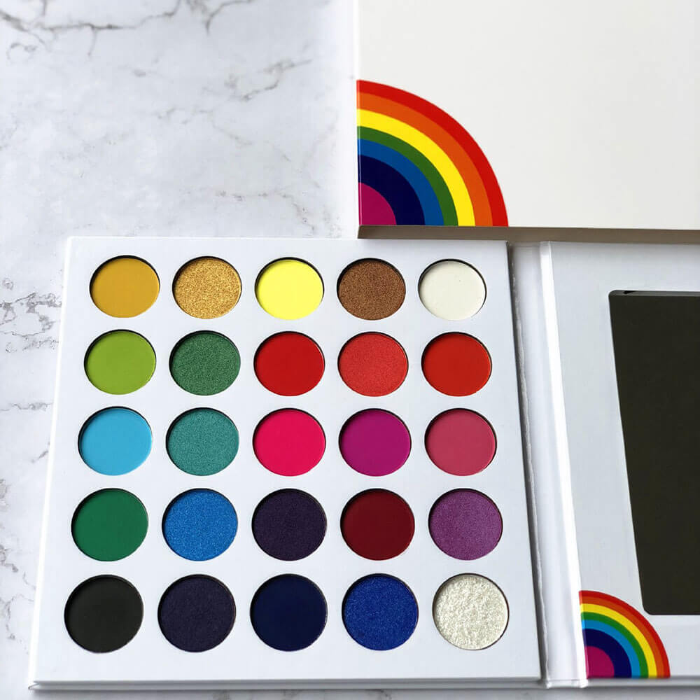 25 color rainbow eyeshadow palette waterproof high pigmented