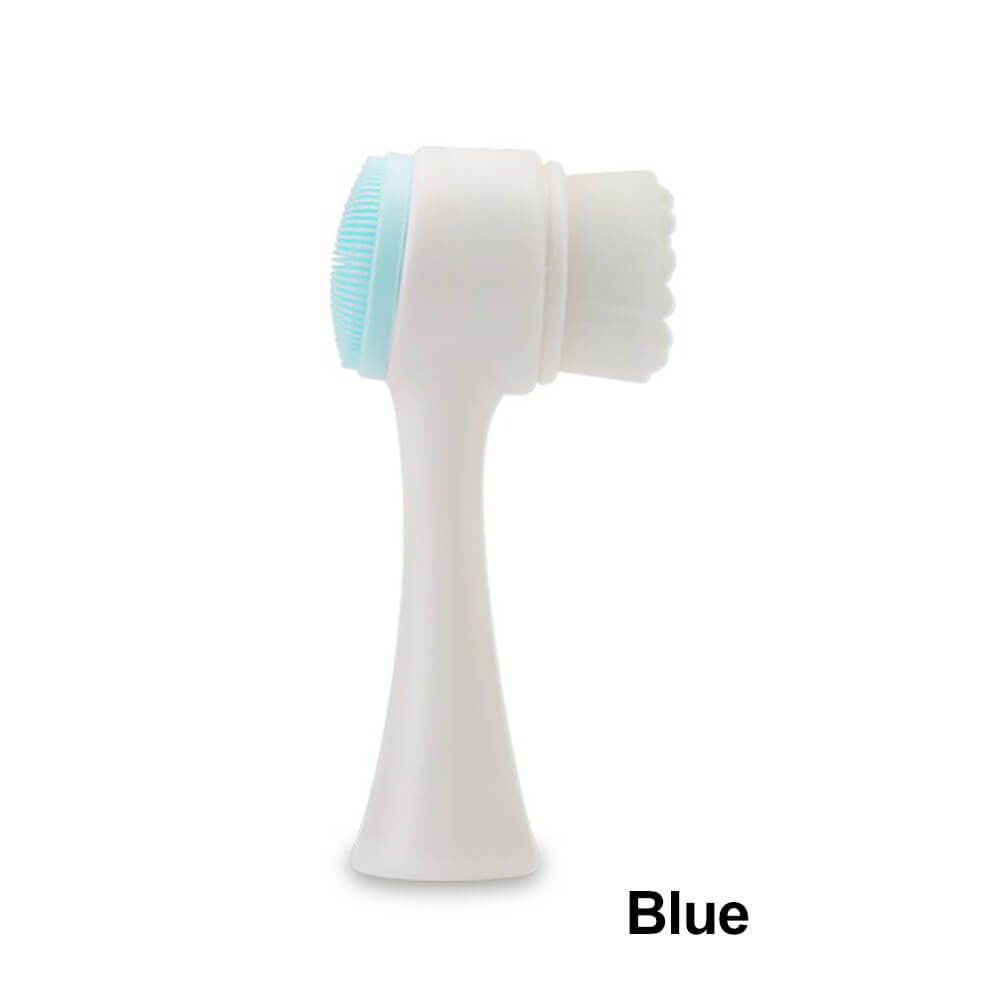 2 color silicone face cleansing brush wash massage brush soft double sided