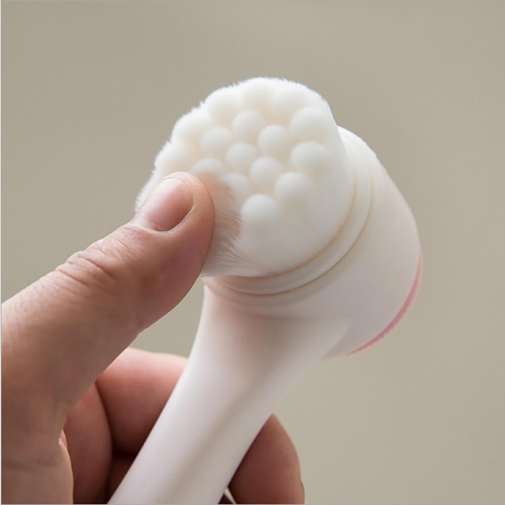 2 color silicone face cleansing brush wash massage brush soft double sided