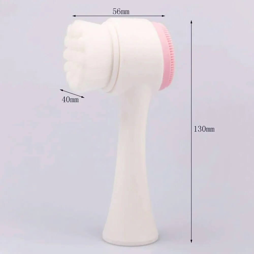 2 color silicone face cleansing brush wash massage brush soft double sided