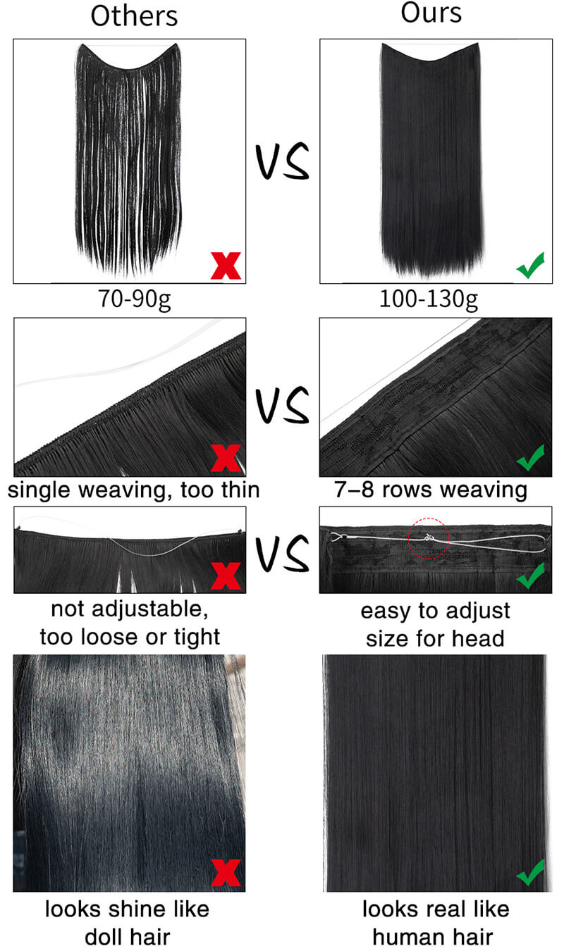 Long straight hair extensions women wigs natural wig one-piece