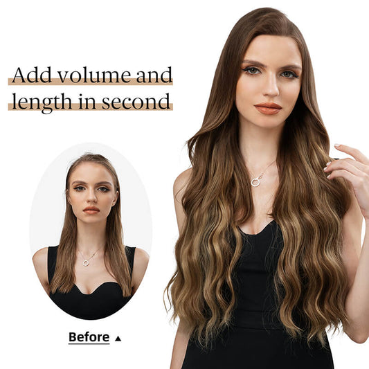 Hair extensions halo hair wig women wigs long curly hair chemical fiber