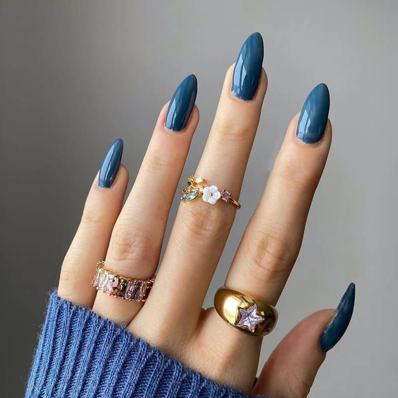 Wearable press on nails solid color nail pieces nail art nail patches