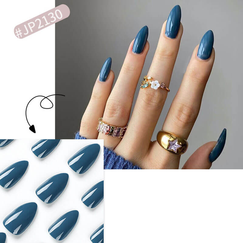 Wearable press on nails solid color nail pieces nail art nail patches