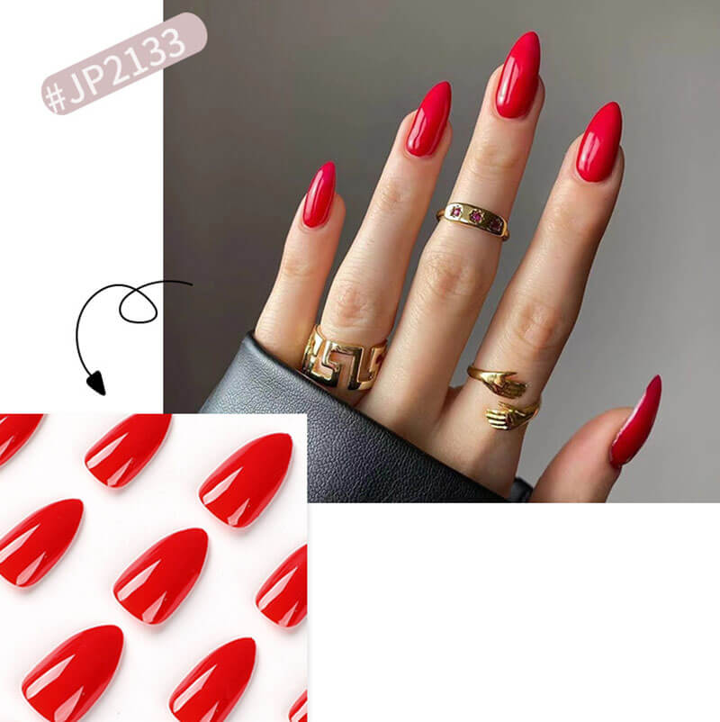 Wearable press on nails solid color nail pieces nail art nail patches