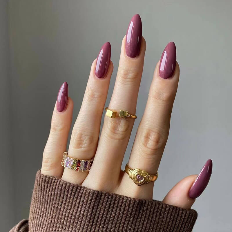 Wearable press on nails solid color nail pieces nail art nail patches