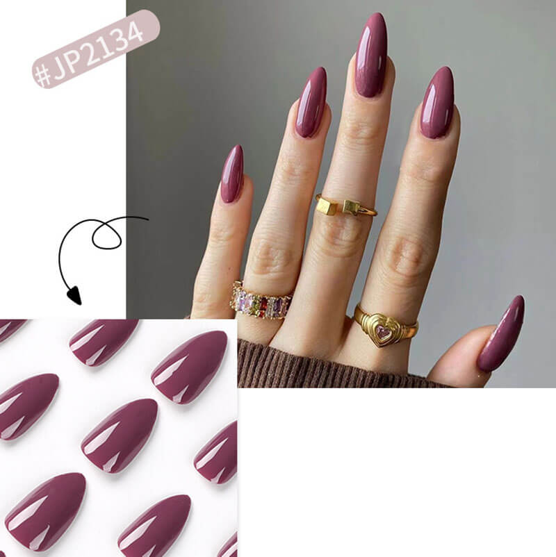 Wearable press on nails solid color nail pieces nail art nail patches