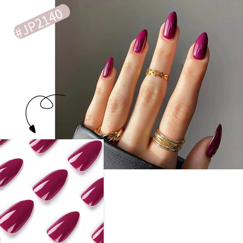 Wearable press on nails solid color nail pieces nail art nail patches