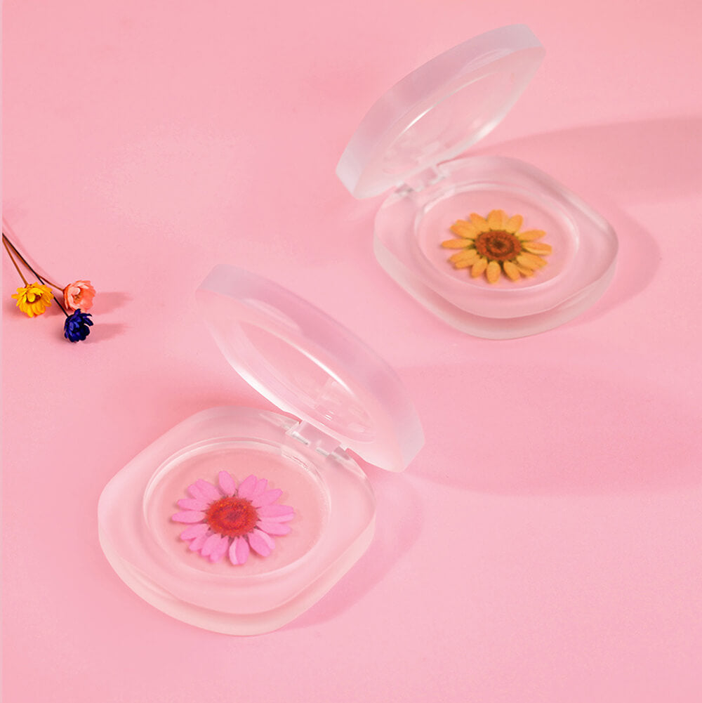 2 color jelly blush rouge cream lip cheek lipstick permanent real flower temperature change