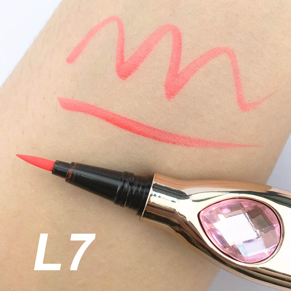 7 Color Liquid Eyeliner Waterproof Dry-Quick Diamond Eye Line Private Label