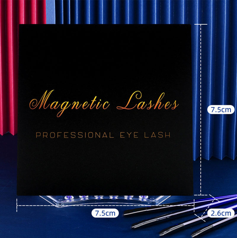 Magnetic false eyelash with curler quantum thick 3d glue-free eyelash