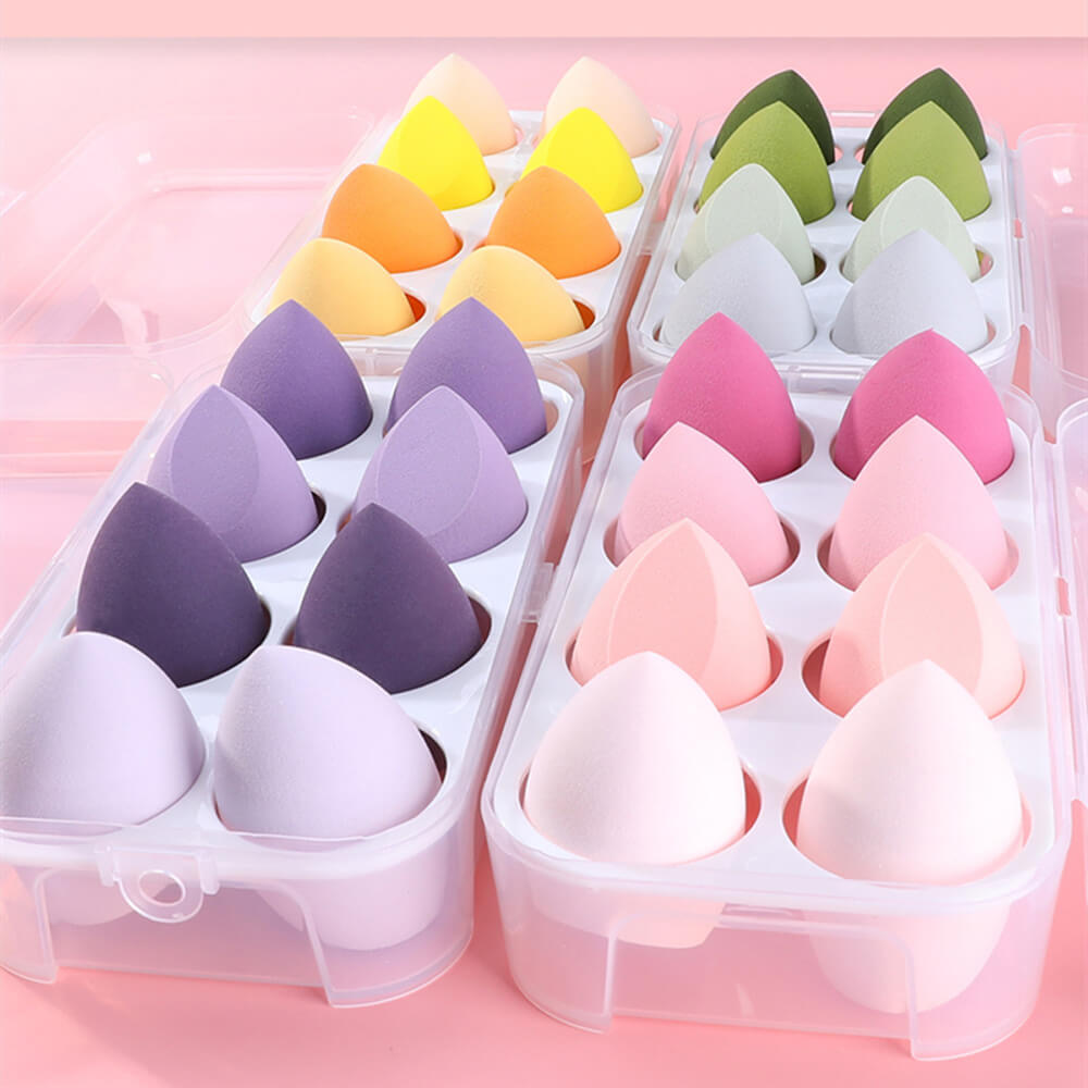 8 in 1 makeup sponge soft beauty blender bouncy puff various colors