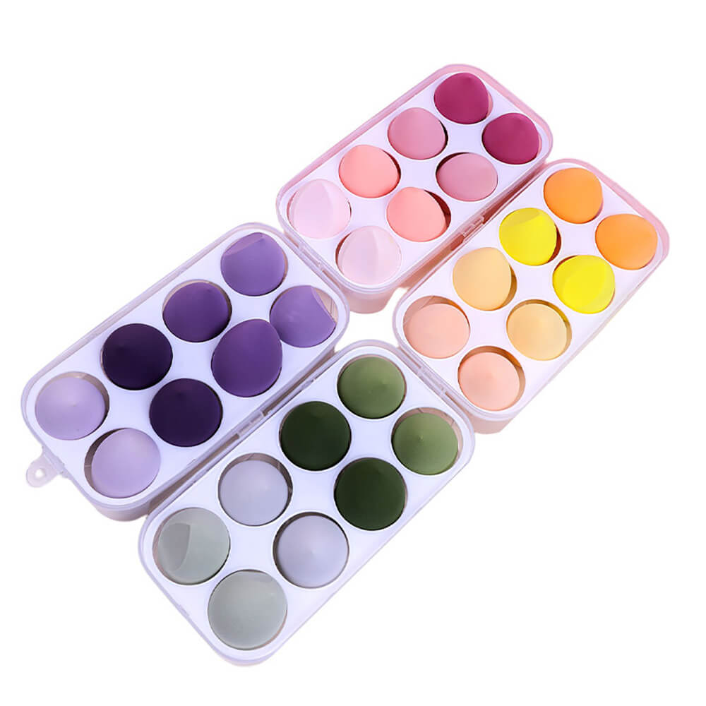 8 in 1 makeup sponge soft beauty blender bouncy puff various colors