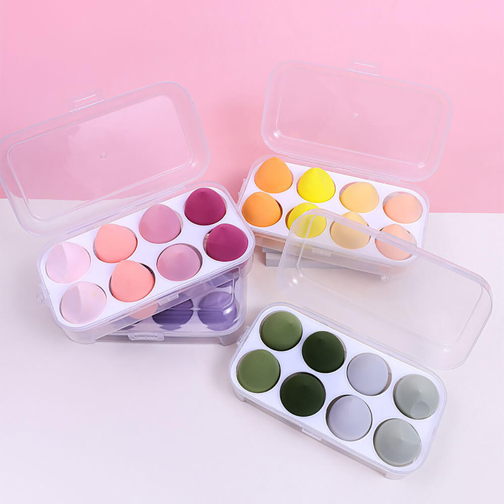 8 in 1 makeup sponge soft beauty blender bouncy puff various colors