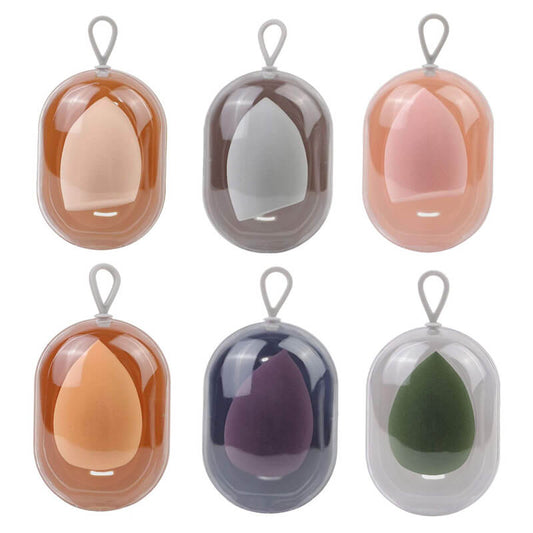 6 color beauty blender makeup sponge powder puff dry and wet