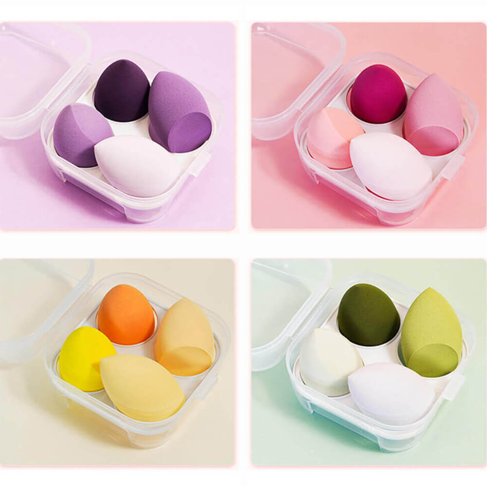 4 in 1 makeup sponge beauty blender bouncy puff various colors